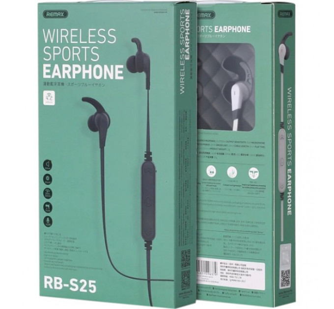 Bluetooth-гарнитура Remax RB-S25 Black (6954851295679)