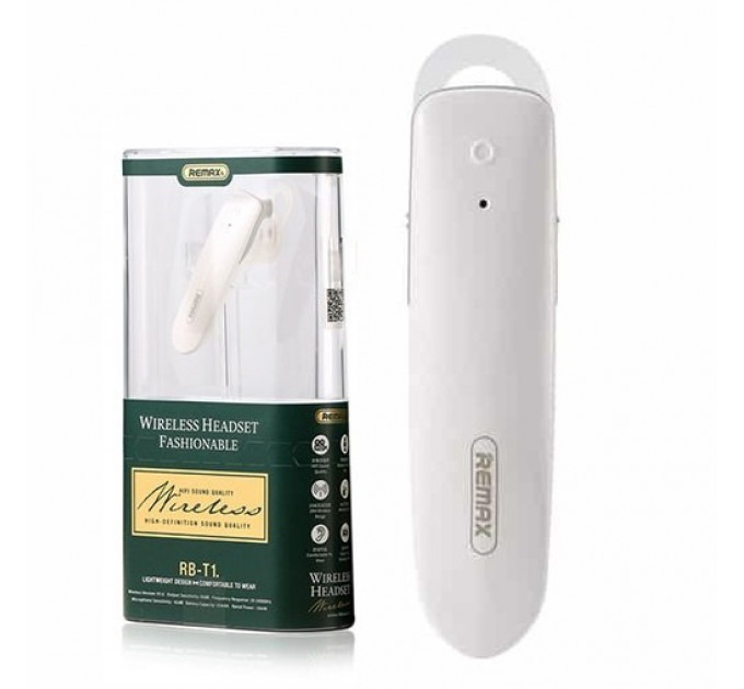 Bluetooth-гарнитура Remax RB-T1 White (6954851295457)