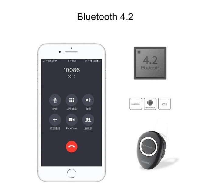 Bluetooth-гарнитура Remax RB-T22 White (6954851288732)
