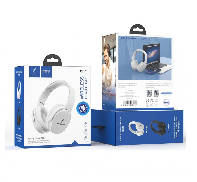 Bluetooth-гарнитура SkyDolphin SL01 White (SDBTE-000185)
