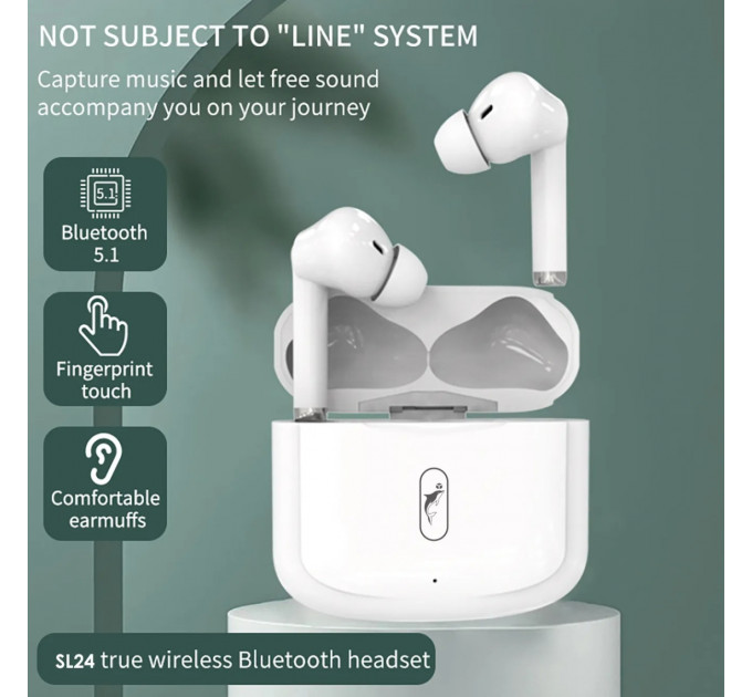 Bluetooth-гарнитура SkyDolphin TWS SL24 White (BTE-000179)