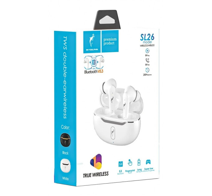 Bluetooth-гарнитура SkyDolphin TWS SL26 White (SDBTE-000189)