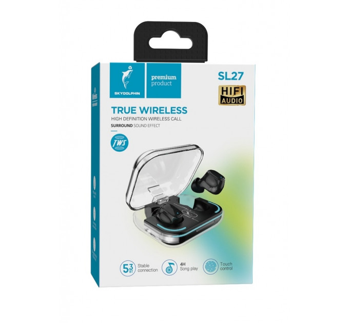 Bluetooth-гарнітура SkyDolphin TWS SL27 Black (SDBTE-000192)