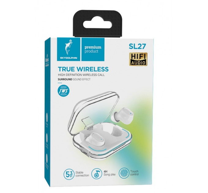 Bluetooth-гарнитура SkyDolphin TWS SL27 White (SDBTE-000191)