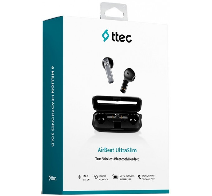 Bluetooth-гарнитура Ttec AirBeat UltraSlim Space Gray (2KM136UG)