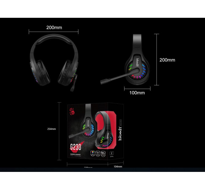 Гарнитура A4Tech Bloody G230p Black