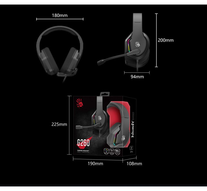 Гарнитура A4Tech Bloody G260 Black