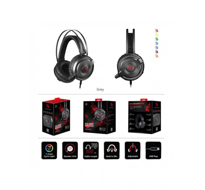 Гарнитура A4Tech Bloody G520S Grey