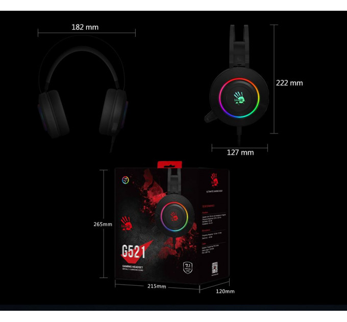 Гарнітура A4Tech Bloody G521 Black