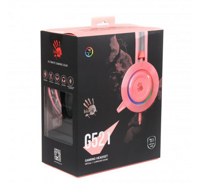 Гарнитура A4Tech Bloody G521 Pink