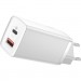 Baseus Зарядний пристрій Baseus 2xUSB 65W GaN (USB-C+USB-A) white (CCGAN2L-B02)
