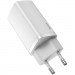 Baseus Зарядний пристрій Baseus 2xUSB 65W GaN (USB-C+USB-A) white (CCGAN2L-B02)