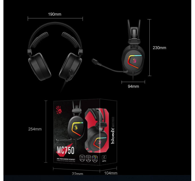 Гарнитура A4Tech MC750 Bloody Black