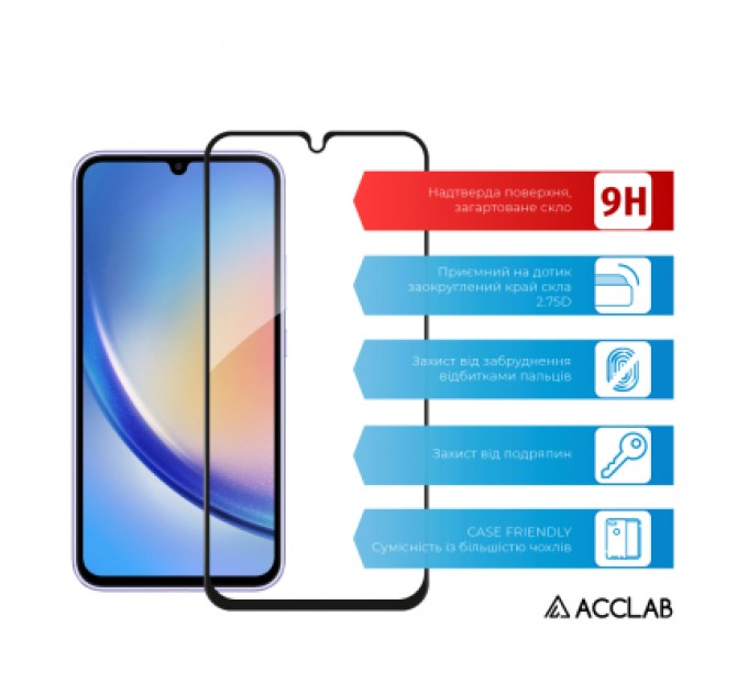 ACCLAB Скло захисне ACCLAB Full Glue Samsung A34 5G (1283126559808)
