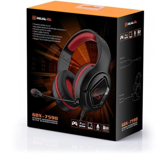Гарнітура REAL-EL GDX-7590 Black/Red