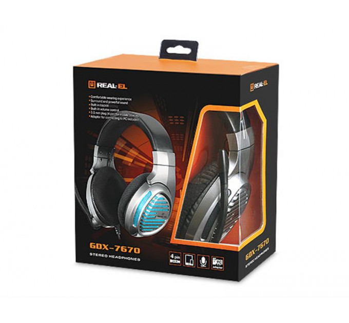 Гарнітура REAL-EL GDX-7670 GunMetal