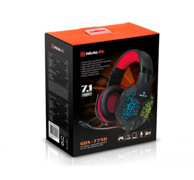 Гарнітура REAL-EL GDX-7750 Black/Red