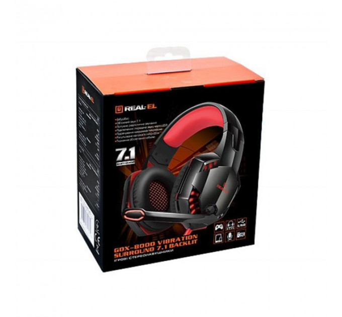 Гарнітура REAL-EL GDX-8000 Black/Red