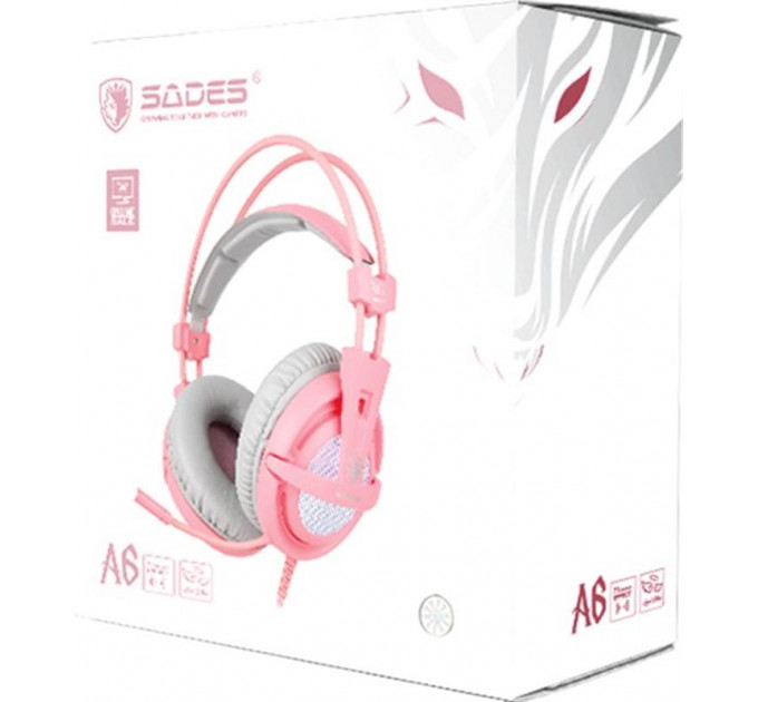Гарнитура Sades A6 Pink (saa6pku)
