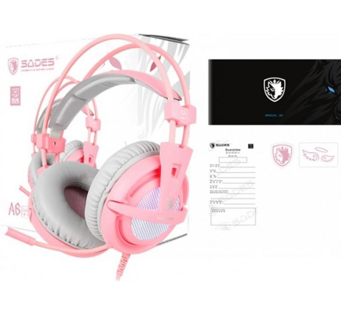 Гарнитура Sades A6 Pink (saa6pku)