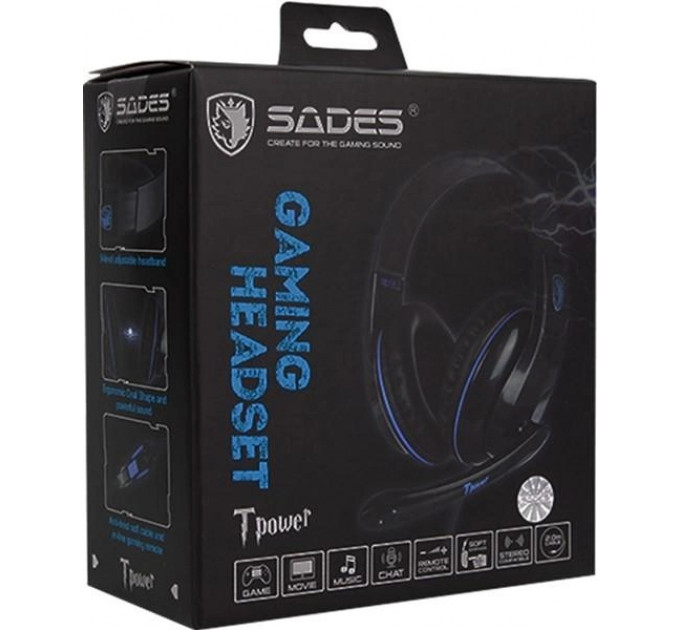 Гарнитура Sades SA-701 Black/Blue (sa701blj)