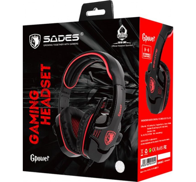 Гарнитура Sades SA-708GT Black/Red (sa708brj)