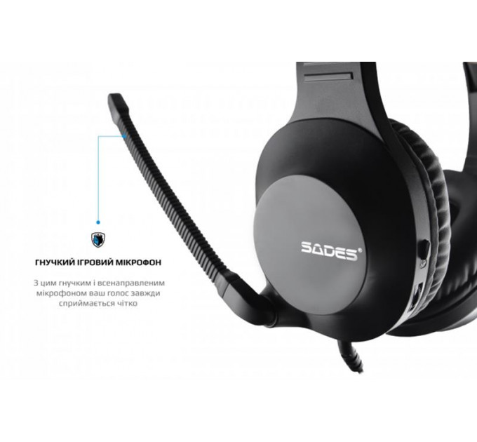 Гарнитура Sades SA-721 Spirits Black (sa721bkj)