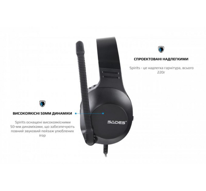 Гарнитура Sades SA-721 Spirits Black (sa721bkj)