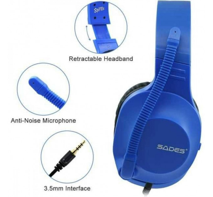 Гарнитура Sades SA-721 Spirits Blue (sa721blj)