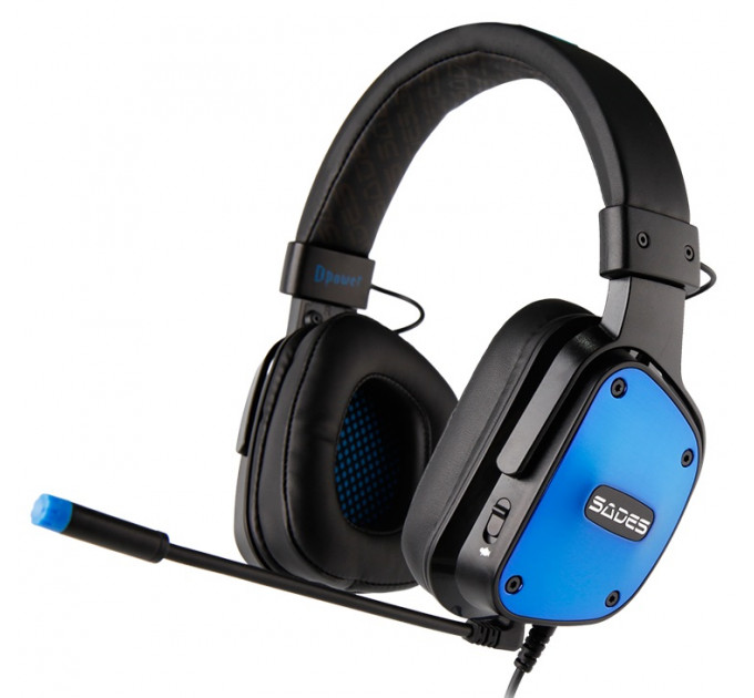 Гарнитура Sades SA-722 Dpower Black/Blue (sa722blj)