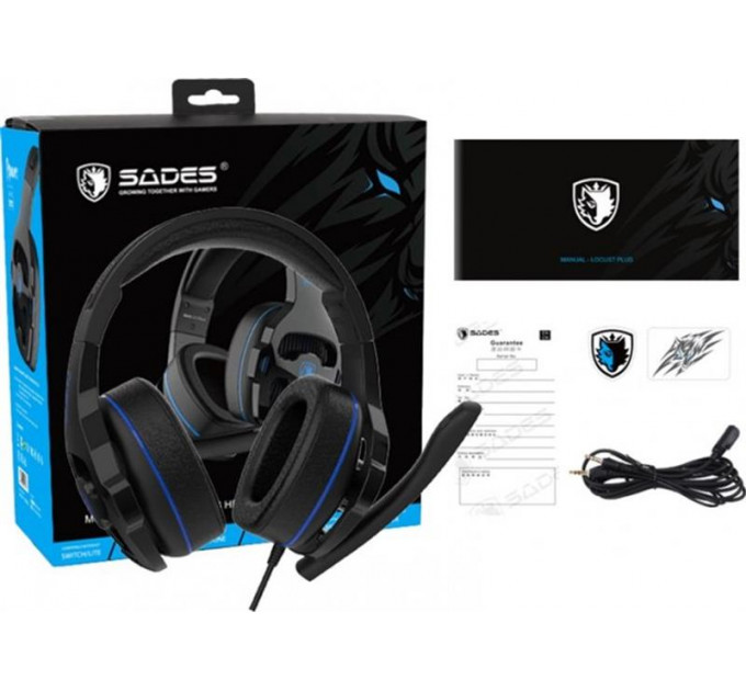 Гарнитура Sades SA-726 Ppower Black/Blue (sa726blj)