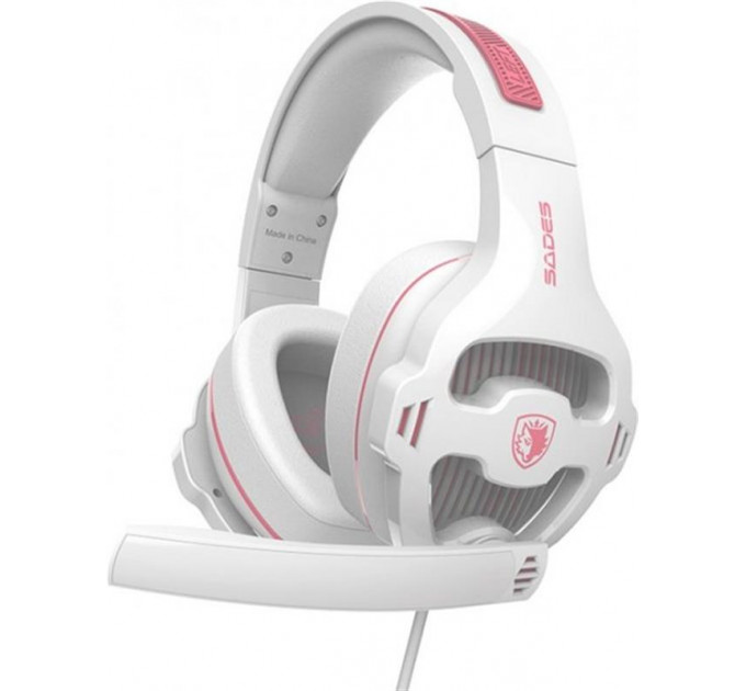 Гарнитура Sades SA-726 Ppower White/Pink (sa726wpj)