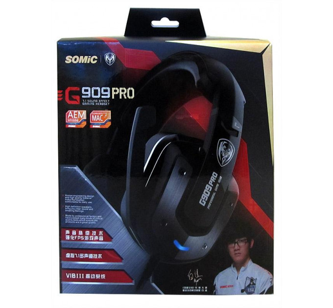 Гарнитура Somic G909 Pro Black (9590010164)