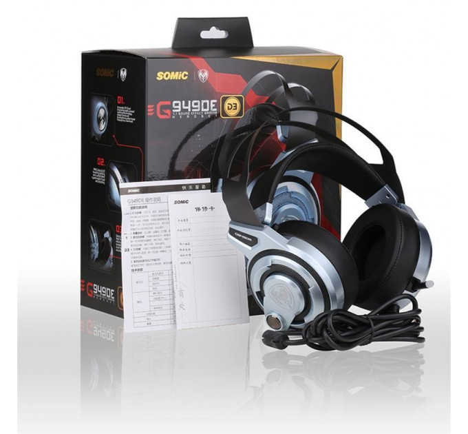 Гарнитура Somic G949DE Black/Silver