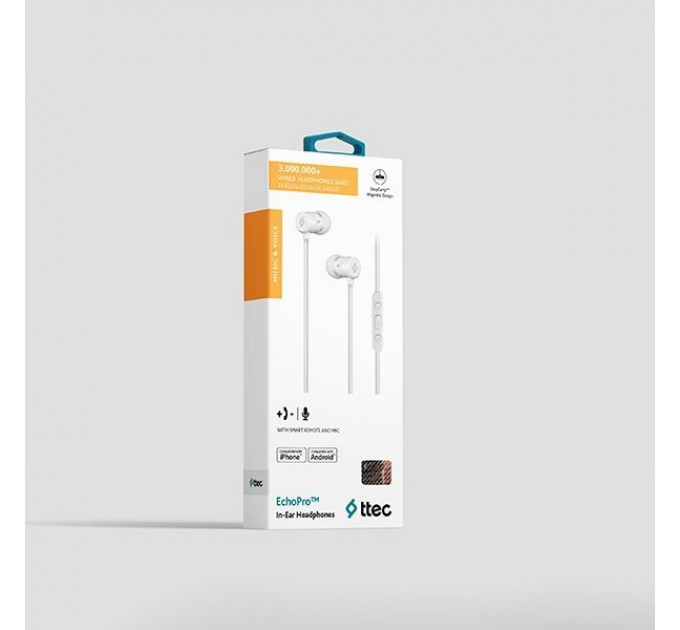 Гарнітура Ttec EchoPro Pearl White (2KM111B)