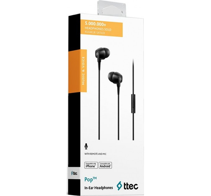 Гарнитура Ttec Pop Black (2KMM13S)