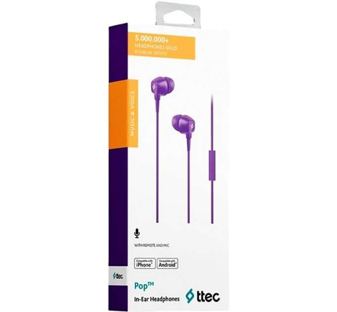 Гарнитура Ttec Pop Purple (2KMM13MR)