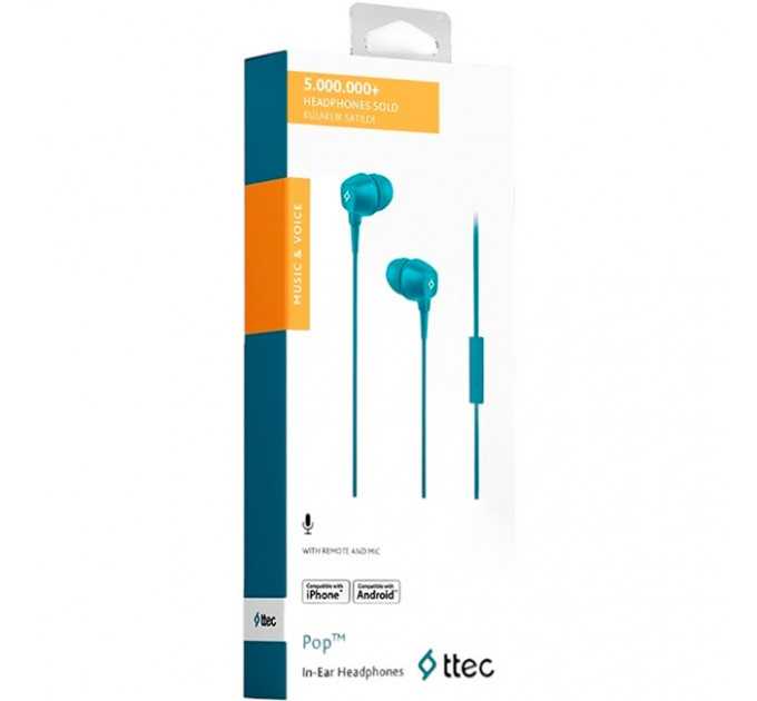 Гарнитура Ttec Pop Turquoise (2KMM13TZ)