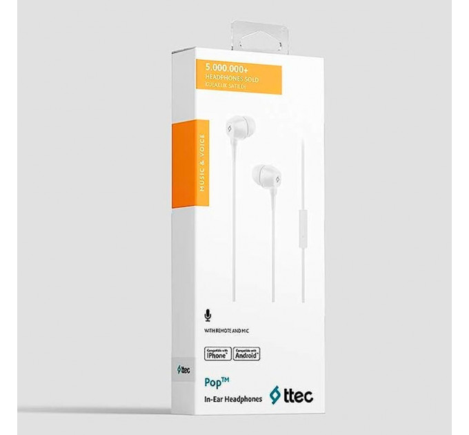 Гарнитура Ttec Pop White (2KMM13B)
