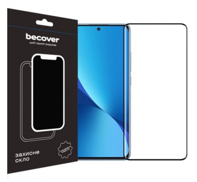 BeCover Скло захисне BeCover Xiaomi Redmi 12 Black (709610)