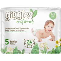 Підгузки Giggles Natural 5 Junior 11-25 кг 24 шт (8680131206414)