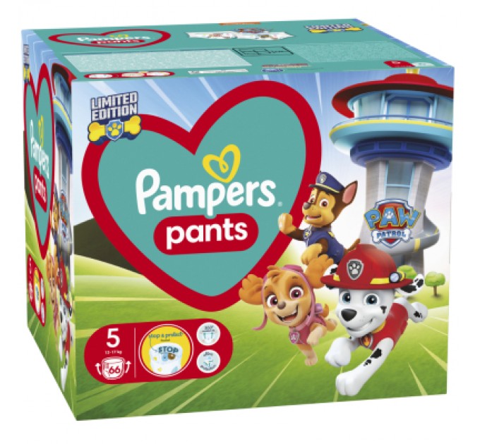 Pampers Підгузки Pampers Junior Розмір 5 (12-17кг) Paw Patrol 66 шт (8006540863619)