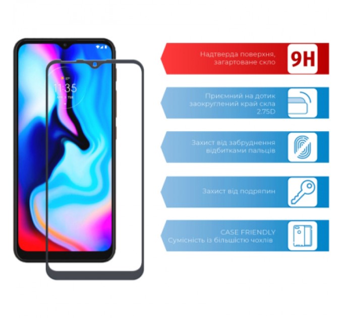 Скло захисне ACCLAB Full Glue MOTO E7 Power (1283126514395)