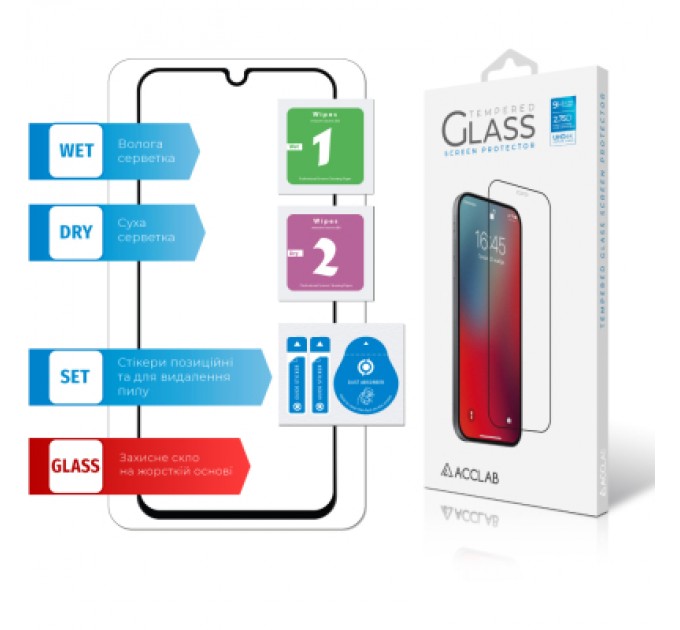 ACCLAB Скло захисне ACCLAB Full Glue Samsung A14 (1283126559747)