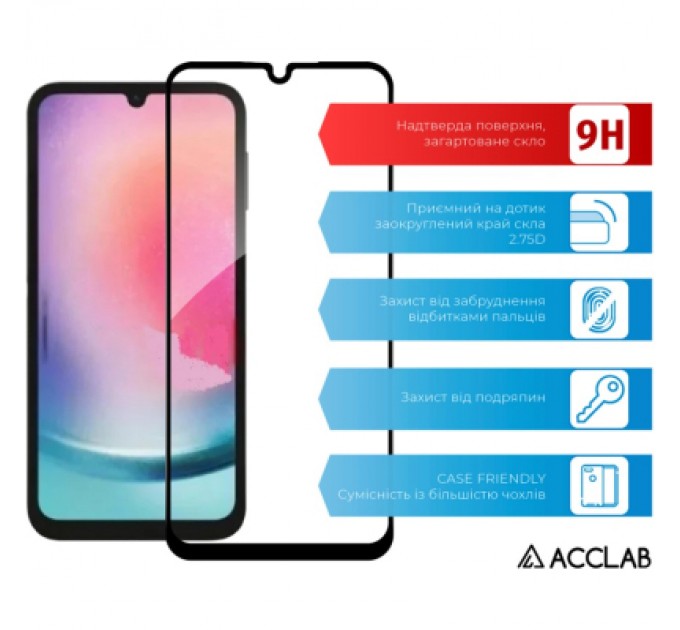 ACCLAB Скло захисне ACCLAB Full Glue Samsung A24 5G (1283126573682)