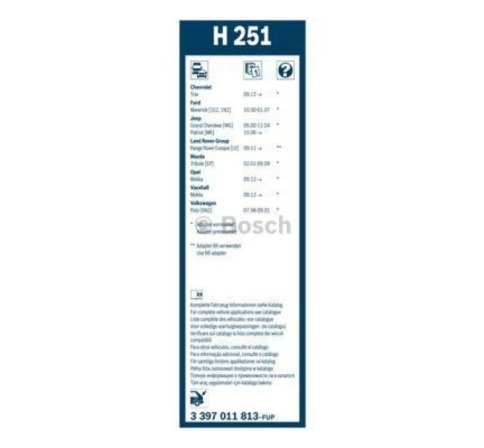 Bosch Щітка склоочисника Bosch 3 397 011 813