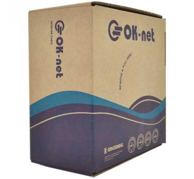 Кабель мережевий OK-Net UTP 305м cat.5e 2 пари (UTP-cat.5-SL) (КПП-ВП (100) 2*2*0,48 / 305)