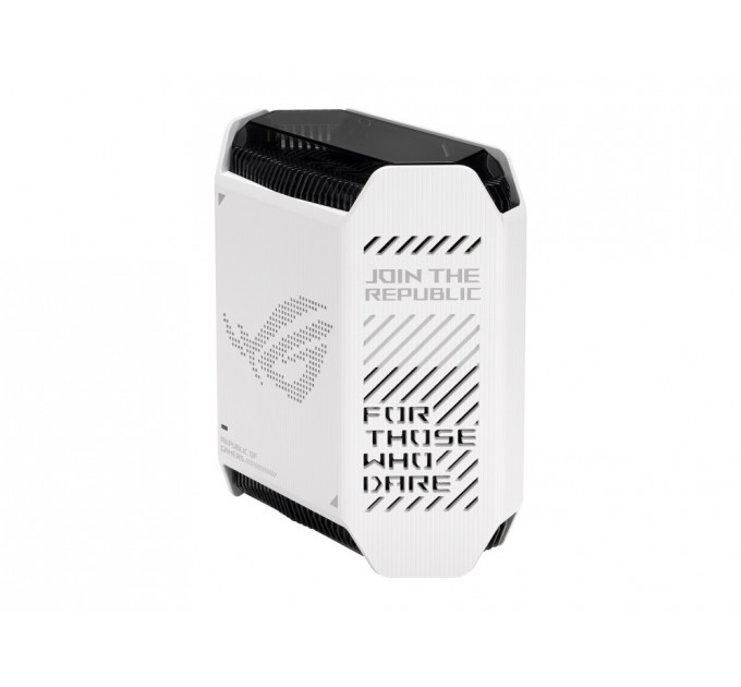 Wi-Fi Mesh система Asus ROG Rapture GT6 1pk White (90IG07F0-MU9A30) (WiFi6, AX10000, Broadcom, 1x2.5GE WAN, 3xGE LAN, 1xUSB 3.2, AiMesh, антенны: 9)