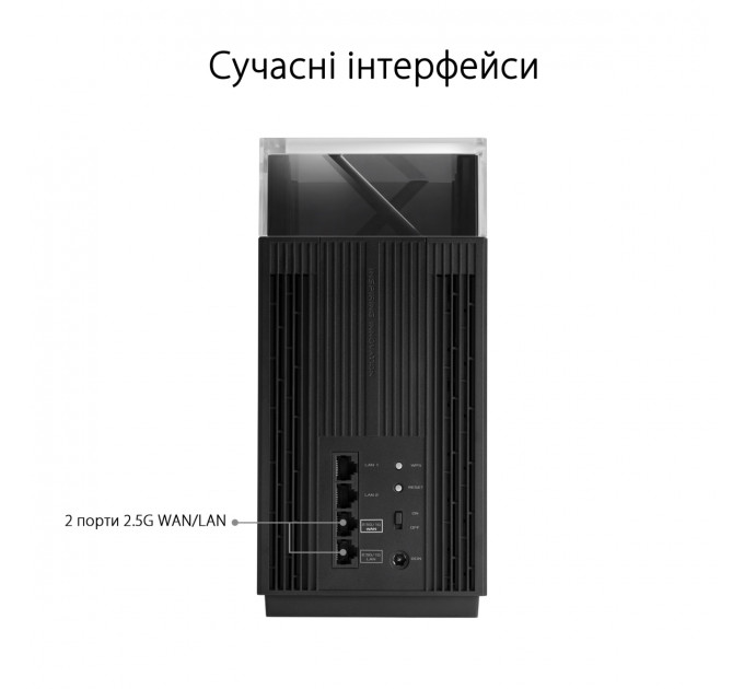 Wi-Fi Mesh система Asus ZenWiFi Pro XT12 2pk Black (90IG06U0-MO3A40)