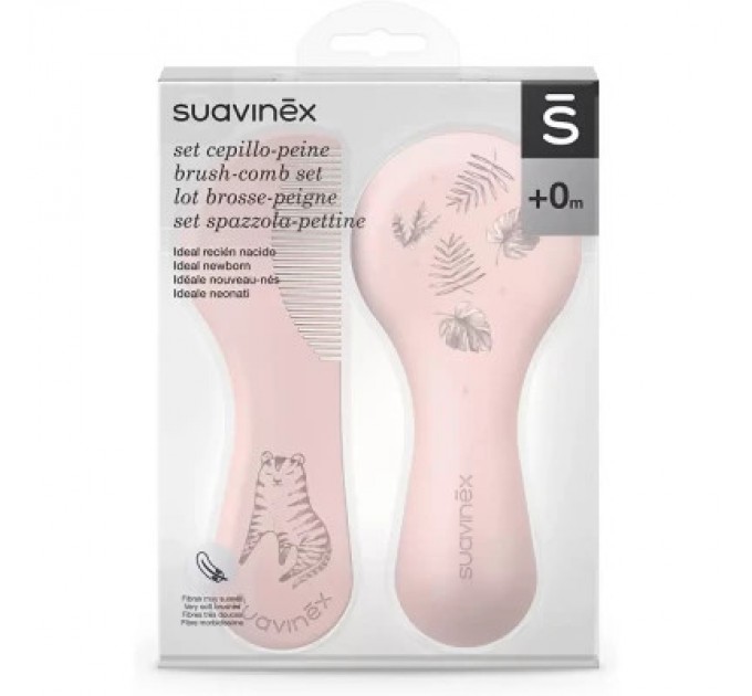 Suavinex Набір для догляду за дитиною Suavinex гребінців 2 шт рожевий (400264/2)